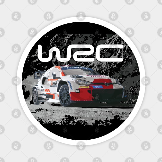 wrc monte carlo gr yaris Sebastien Ogier drift rally car Magnet by cowtown_cowboy